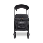 WonderFold W4 Luxe PRO Quad Stroller Wagon - Jet Black Front View