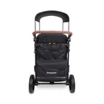 WonderFold W4 Luxe PRO Quad Stroller Wagon - Jet Black Push Bar View