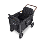 WonderFold W4 Luxe PRO Quad Stroller Wagon - Jet Black Top Angle View