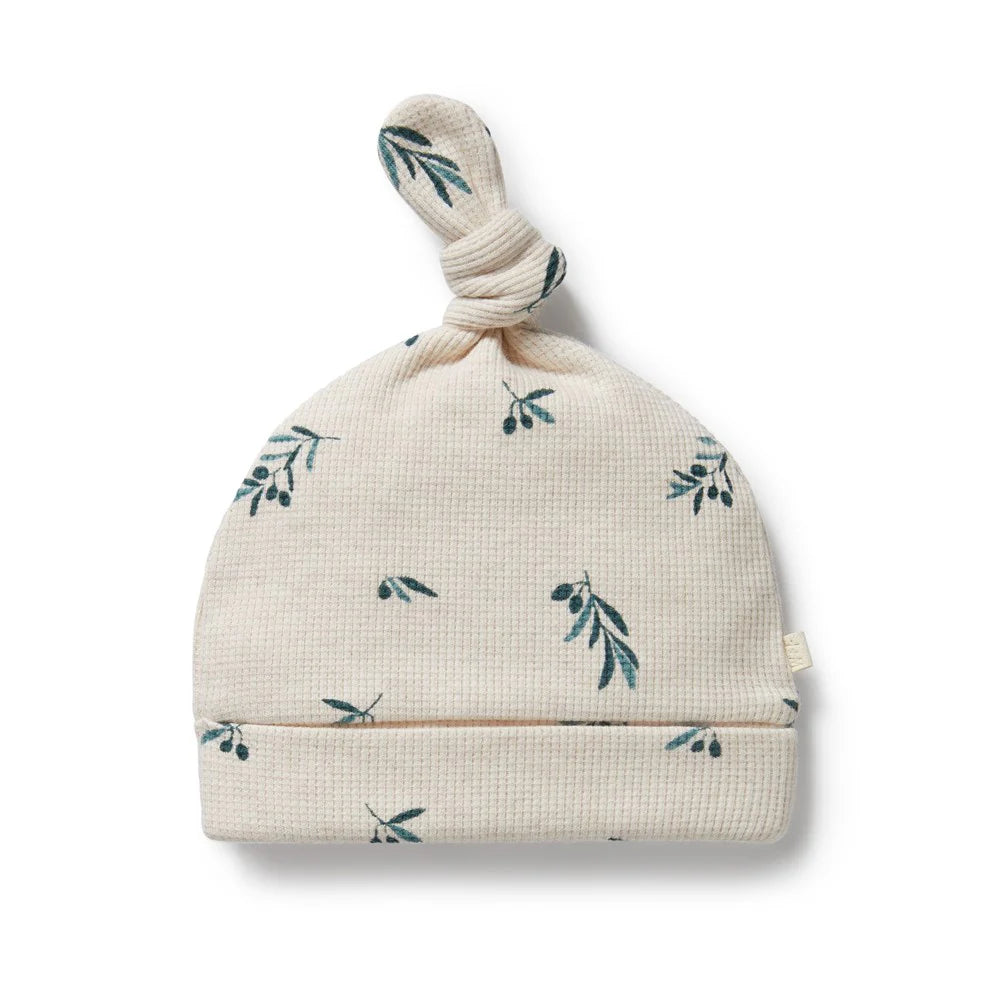 Wilson + Frenchy Organic Waffle Knot Hat - Little Olive