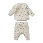 Wilson + Frenchy Organic Waffle Set Little Olive - Back View