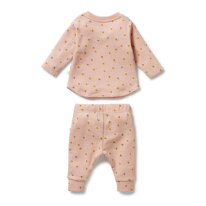 Wilson + Frenchy Organic Waffle Set Little Fleur -Back View