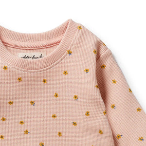 Wilson + Frenchy Organic Waffle Set Little Fleur -Detail View