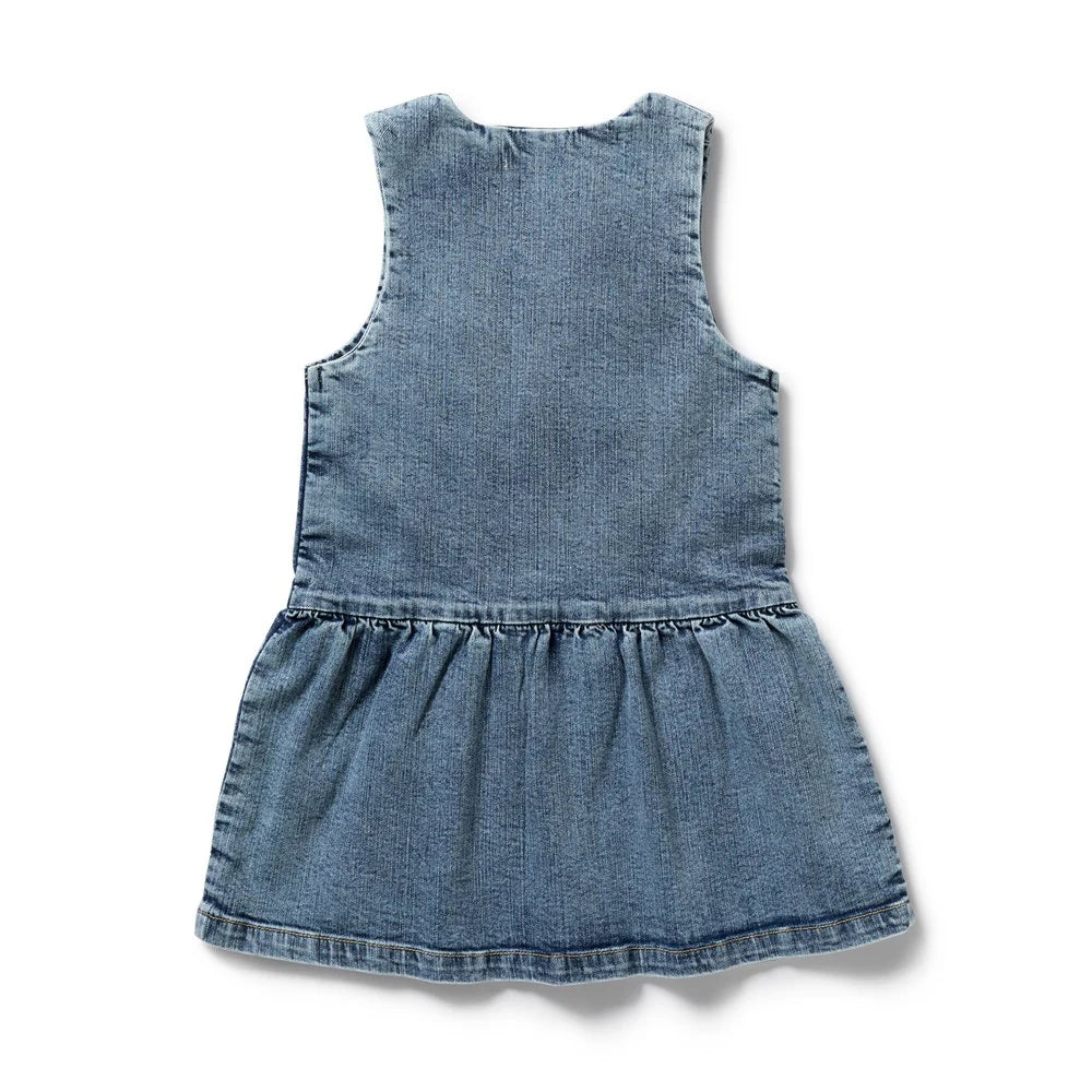 Wilson + Frenchy Organic Denim Dress - Back View