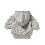 Wilson + Frenchy Organic Terry Hooded Sweatshirt Charcoal Back View 