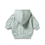 Wilson + Frenchy Organic Terry Hooded Sweatshirt Sage Back View