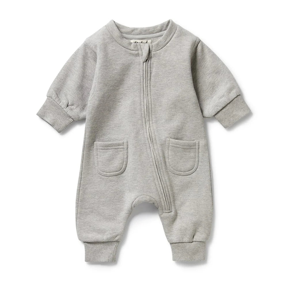 Wilson + Frenchy Organic Terry Growsuit - Charcoal