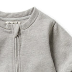 Wilson + Frenchy Organic Terry Growsuit - Charcoal - Detail