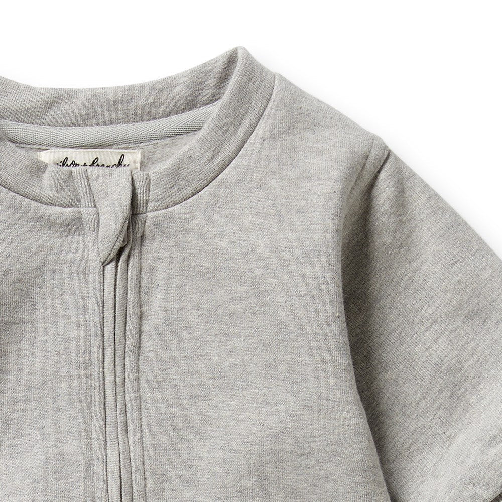 Wilson + Frenchy Organic Terry Growsuit - Charcoal - Detail