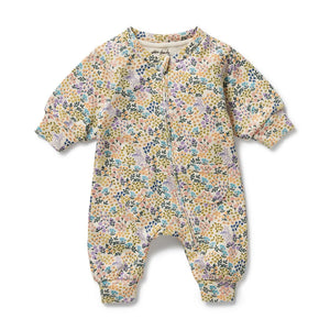 Wilson + Frenchy Organic Terry Growsuit - Tiny Bloom
