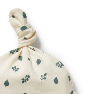 Wilson + Frenchy Organic Knot Hat - Twilight Leaf - Detail