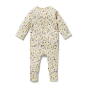 Wilson + Frenchy Organic Zipsuit with Feet - Bella Floral