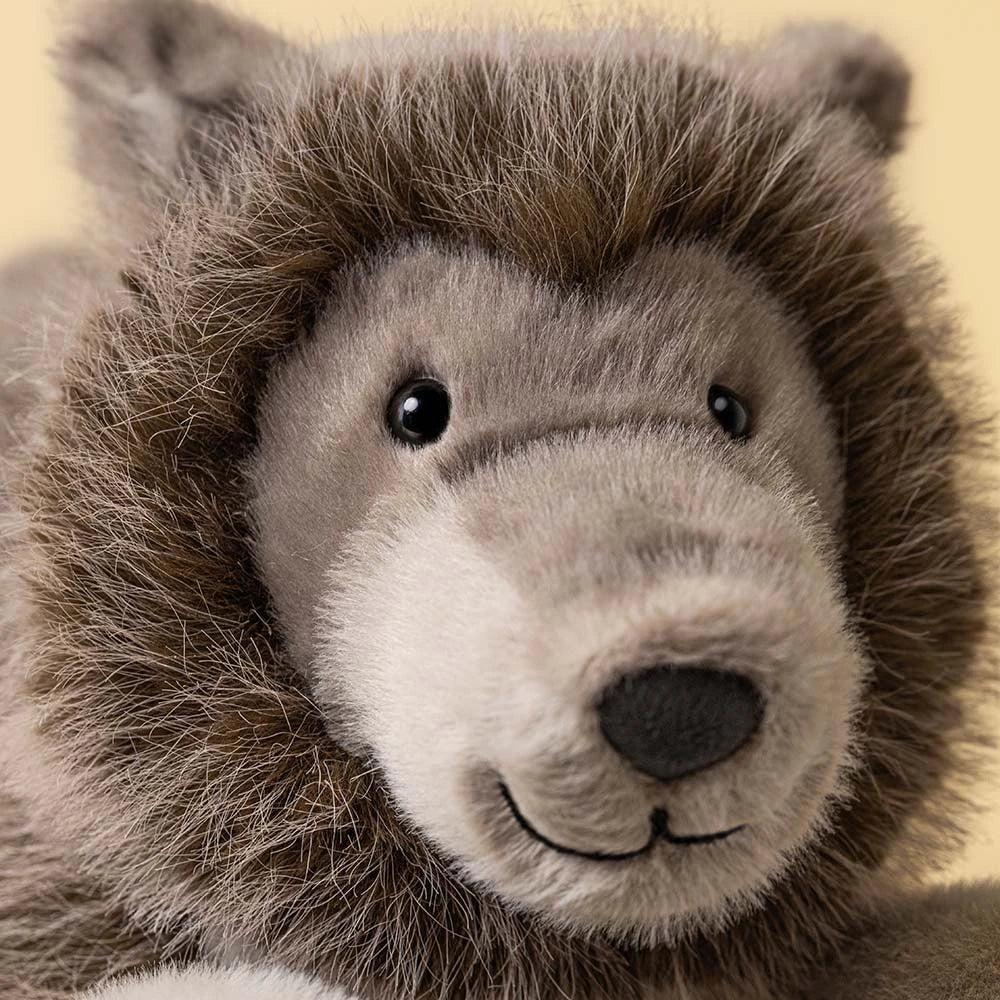 Jellycat Ulrich Wolf - Face Detail