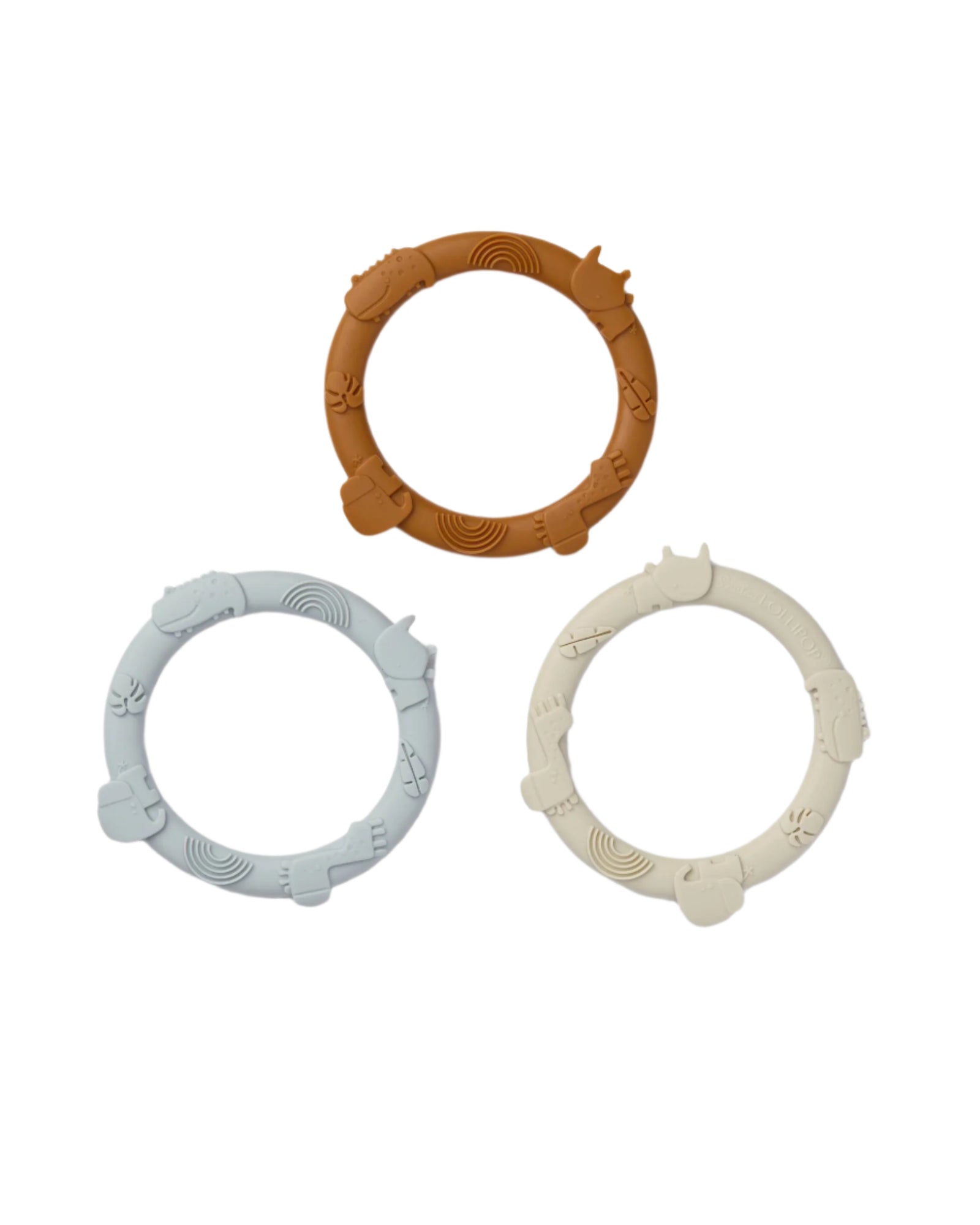 Loulou Lollipop Wild Teether Ring Set - Ginger Honey