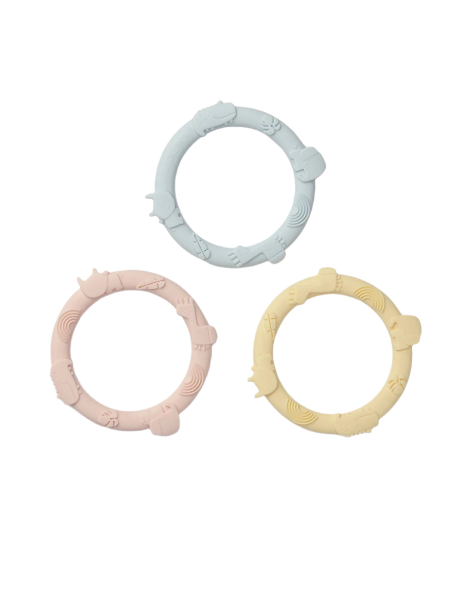 Loulou Lollipop Wild Teether Ring Set - Pastel