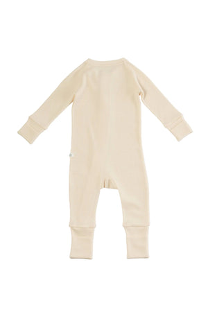 Loulou Lollipop Waffle Sleeper - Coconut Milk Back View