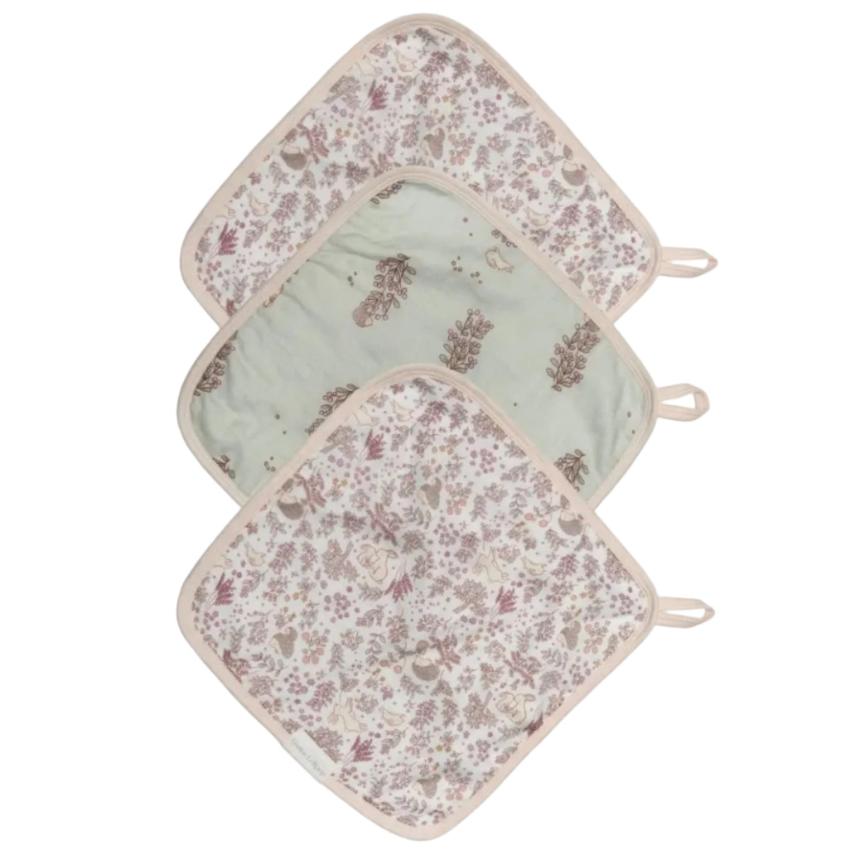 Loulou Lollipop Washcloth Set - Hedgehog Forest