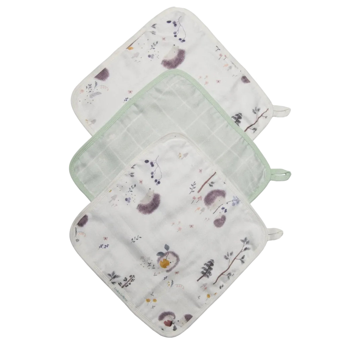 Loulou Lollipop Washcloth Set - Hedgehogs