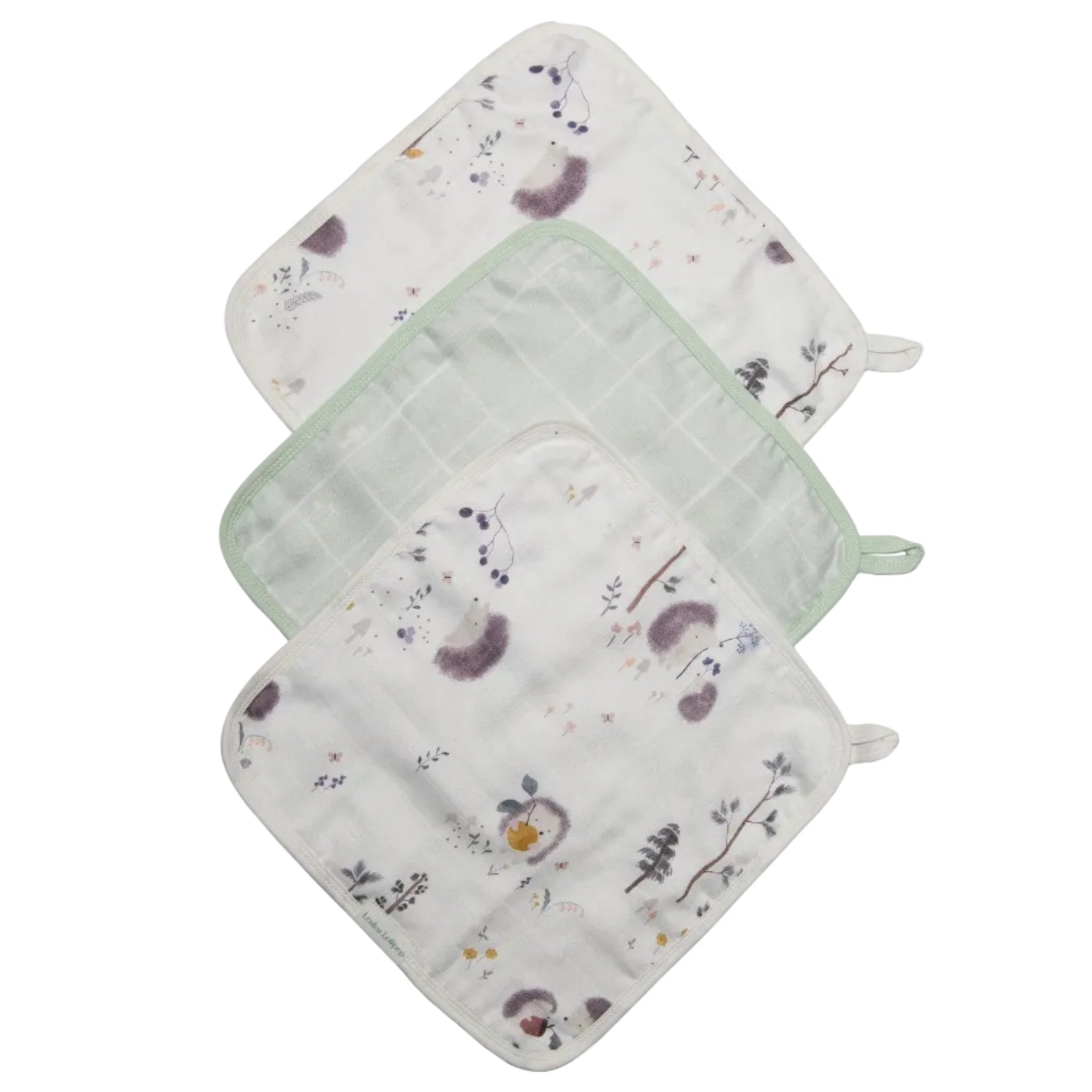 Loulou Lollipop Washcloth Set - Hedgehogs
