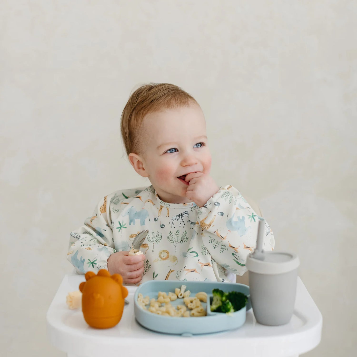 Loulou Lollipop Long Sleeve Waterproof Bib - Ditsy Floral