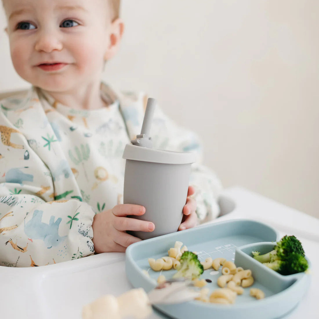 Loulou Lollipop Long Sleeve Waterproof Bib - Safari Jungle 3