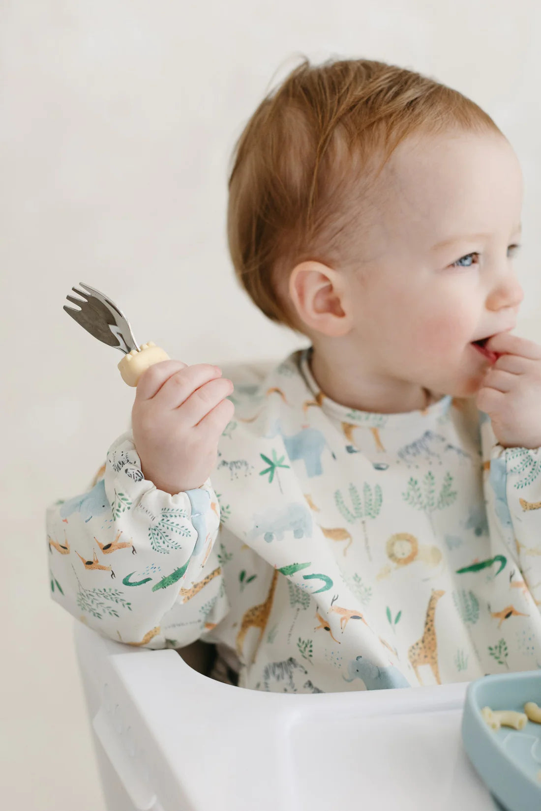 Loulou Lollipop Long Sleeve Waterproof Bib - Safari Jungle 2