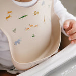 Loulou Lollipop Silicone Printed Bib Lifestyle 2