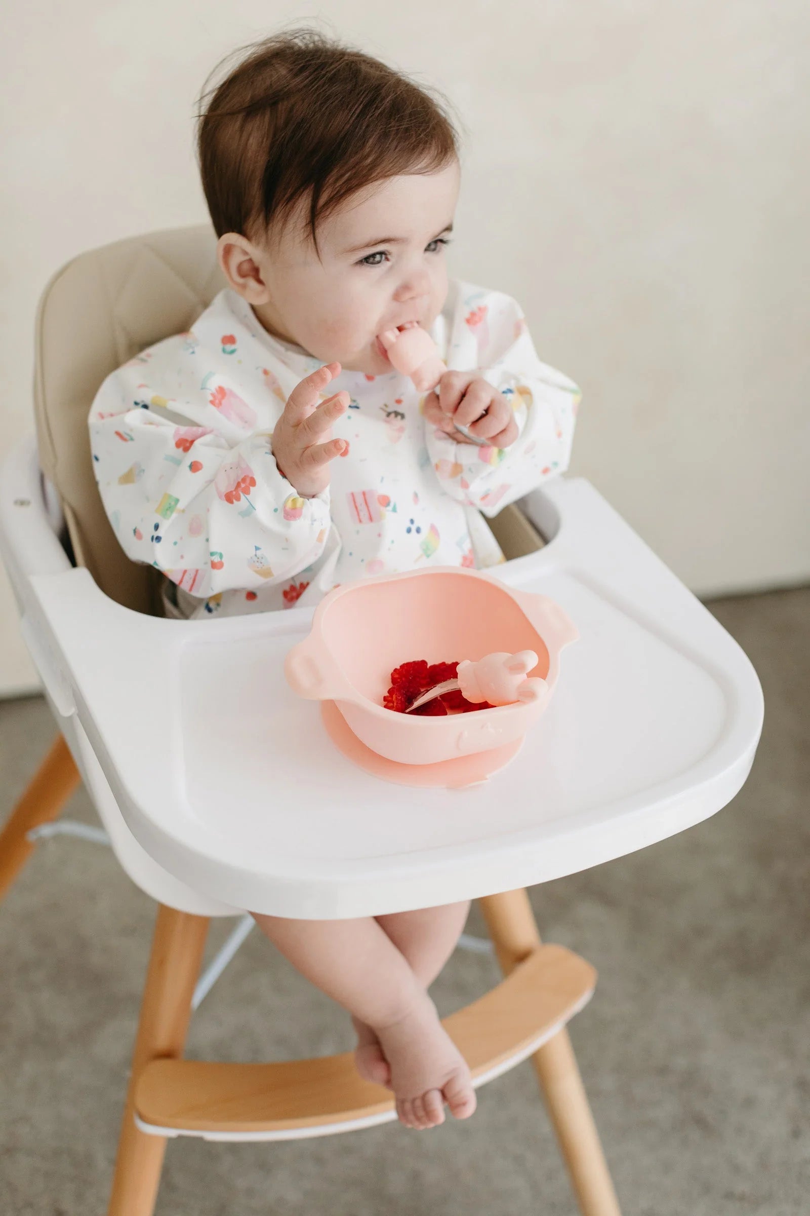 Loulou Lollipop Silicone Suction Snack Bowl - Cream