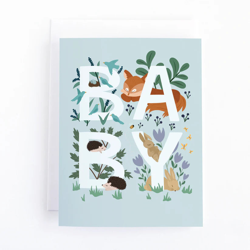 Pedaller Designs Greeting Card - Woodland Baby