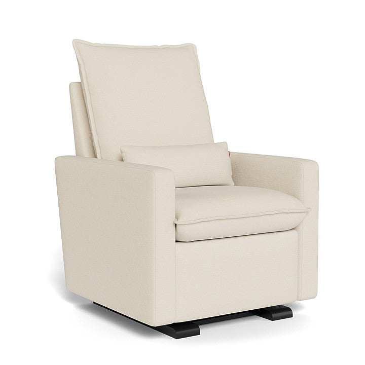 Coastal Cream Organic Cotton & Recycled Polyester / Espresso Base - Monte Design Cortina Glider Recliner - Premium