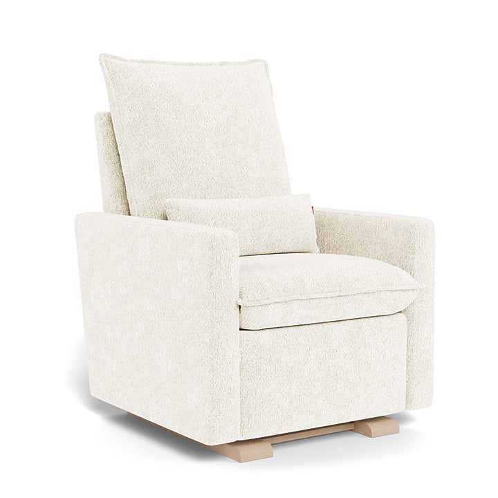 Faux Sheepskin / Maple Base - Monte Design Cortina Glider Recliner - Premium