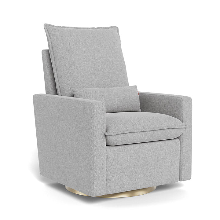 Cloud Grey Weave / Matte Gold Swivel Base - Monte Design Cortina Glider Recliner - Performance