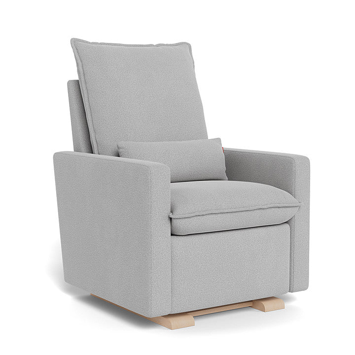 Cloud Grey Weave / Maple Base - Monte Design Cortina Glider Recliner - Performance