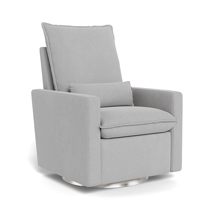 Cloud Grey Weave / Brushed Silver Swivel Base - Monte Design Cortina Glider Recliner - Performance