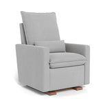 Cloud Grey Weave / Walnut Base - Monte Design Cortina Glider Recliner - Performance