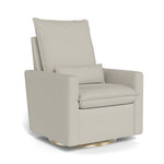 Misty Grey Organic Cotton & Recycled Polyester / Matte Gold Swivel Base - Monte Design Cortina Glider Recliner - Premium