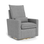 Pepper Grey Weave / Matte Gold Swivel Base  - Monte Design Cortina Glider Recliner - Performance
