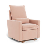 Blush Velvet / Walnut Base - Monte Design Cortina Glider Recliner - Performance