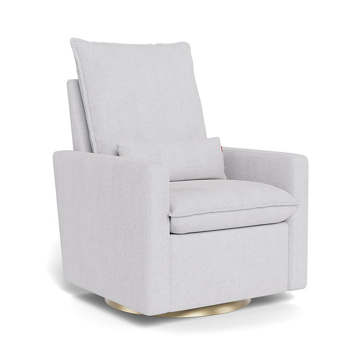 Dove Grey Boucle / Matte Gold Swivel Base - Monte Design Cortina Glider Recliner - Performance