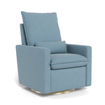 Frost Blue Felt / Matte Gold Swivel Base - Monte Design Cortina Glider Recliner - Performance
