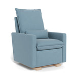 Frost Blue Felt / Maple Base - Monte Design Cortina Glider Recliner - Performance