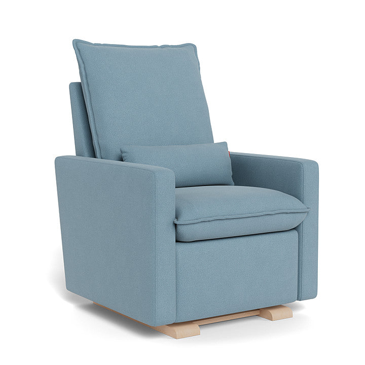 Frost Blue Felt / Maple Base - Monte Design Cortina Glider Recliner - Performance