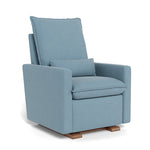 Frost Blue Felt / Walnut Base - Monte Design Cortina Glider Recliner - Performance