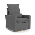 Graphite Felt / Matte Gold Swivel Base - Monte Design Cortina Glider Recliner - Performance