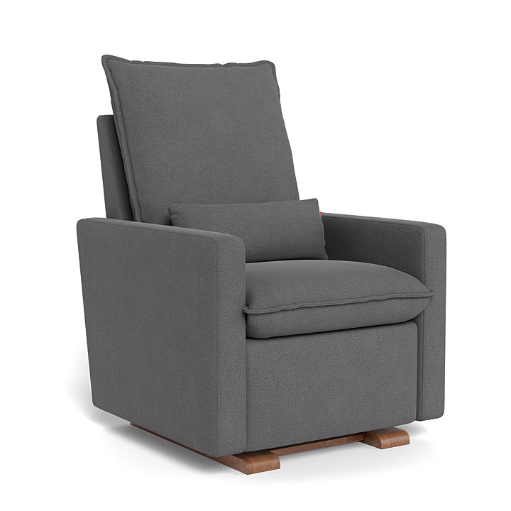 Graphite Felt / Walnut Base - Monte Design Cortina Glider Recliner - Performance