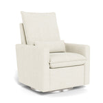 Ivory Boucle / Brushed Silver Swivel Base - Monte Design Cortina Glider Recliner - Performance