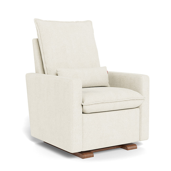 Ivory Boucle / Walnut Base - Monte Design Cortina Glider Recliner - Performance