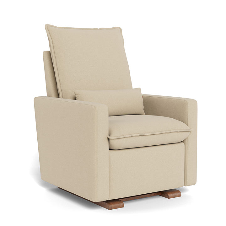 Putty Felt / Walnut Base - Monte Design Cortina Glider Recliner - Performance
