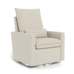 Stone Felt / Brushed Silver Swivel Base - Monte Design Cortina Glider Recliner - Performance