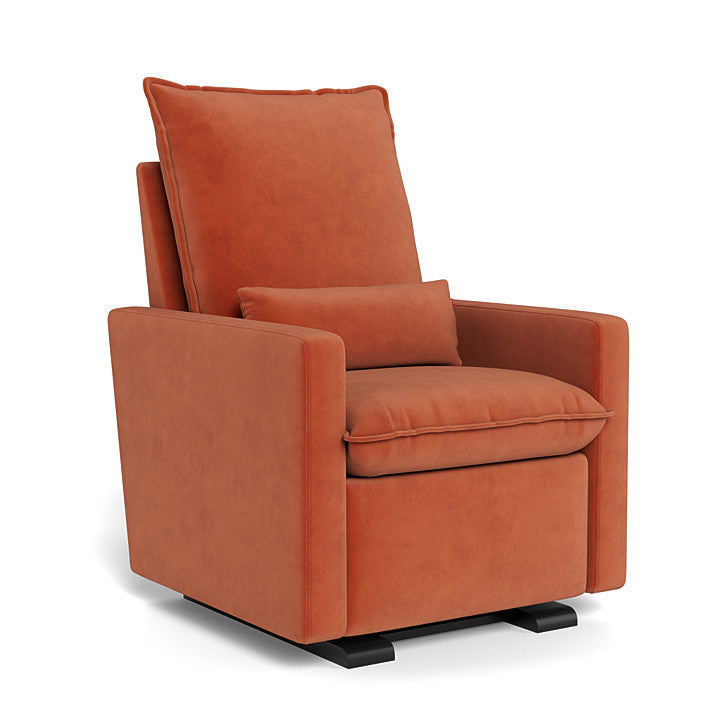 Terracotta Velvet / Espresso Base - Monte Design Cortina Glider Recliner - Performance